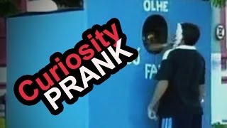 Curiosity Gives Pie in the Face  Brazil Prank [upl. by Kravits]