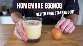 Traditional Eggnog Recipe  Super Easy Homemade Eggnog  Chef James [upl. by Anyr]