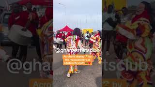 The masqueraders did their thing at Chalewote 2024 🤩🇬🇭 ghanaentertainment masquerade acrobat [upl. by Llarret203]