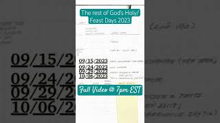 The final Feast Days in 2023  Feast of Trumpets  Biblical Series shorts sermon trumpets jesus [upl. by Oringas]