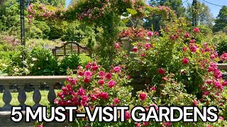 Botanical Garden Tours to Beat the Winter Blues❤️ Rose Garden Color Block Design Tropical Borders [upl. by Ailliw]