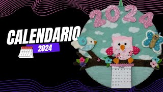 DIY  Cómo hacer un CALENDARIO personalizado 2024 🗓 en paño Lency o fieltro ✨ Moldes Gratis [upl. by Enisaj]