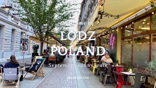 Walking tour in Lodz Poland  Monopolis  Piotrkowska street amp hot September [upl. by Callean]