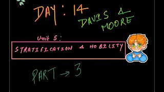 DAVIS AND MOORE UNIT 5 STRATIFICATIONamp MOBILITY [upl. by Nayt]