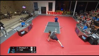 Timo Boll vs Chuang ChihYuan  T2 APAC League 2017  Round 2 [upl. by Blackmun129]