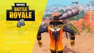 Fortnite SEASON X STORM CHASERS Dance At Different Telescopes Season X Telescope Locations [upl. by Aidyl]