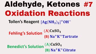 Oxidation of Aldehyde and Ketones 7 Tollen’s Reagent  Fehling amp Benedict’s SolutionPopoff’s rule [upl. by Obel770]