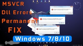 fix All MSVCRMSVCP Dll Errors Permanently on Windows 7810 For Every Games  September 2018 [upl. by Anomor]