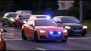 Audi S5 LNA  Leitender Notarzt des Landkreis Bergstraße auf Alarmfahrt in Bensheim [upl. by Estrellita355]