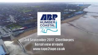 ABP Coastal Half Marathon Cleethorpes 3rd September 2017 Aerial view of route by drone [upl. by Garett]