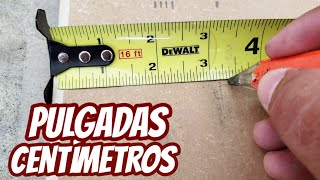 como se mide con la cinta metrica en pulgadas y centímetros [upl. by Neyrb]