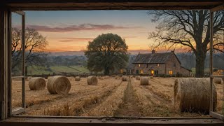 Autumn from the Window  Farming Life Painting  Screensaver  Background  TV Live Wallpaper [upl. by Hcelemile844]