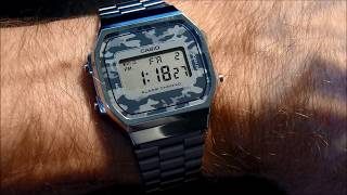 Casio A168 how to set time and date [upl. by Anahsat517]