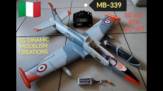 MB339 EDF 50 mm RCJET  esordio nel forte vento [upl. by Ecirtael651]