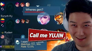 Gosu General Logged in his teammates account  Mobile Legends [upl. by Homovec]