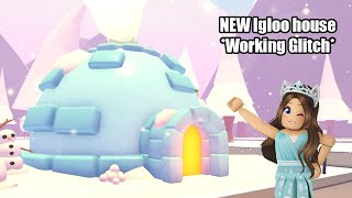 NEW Igloo house with WORKING GLITCH AWESOME in Adopt me Roblox [upl. by Ellocin]