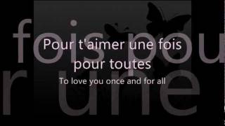 Céline Dion  Lamour existe encore French Lyric Video with English Translation [upl. by Lorri]