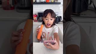 She can’t stomach it 👧🏻🥕❤️👍 [upl. by Idnarb]