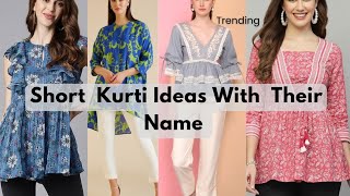 Types of short kurti with nameshort kurti ideas for jeansshort kurti design ideas for girls women [upl. by Anissa]