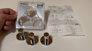 IKEA SKOGHALL Haken selbstklebend verchromt  Artikelnummer 30207075 [upl. by Roarke512]