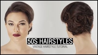 How To Do 50S HAIRSTYLE  Vintage Hairstyle Tutorial [upl. by Imoyn64]