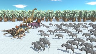 100 Daeodon vs ALL TEAMS Animal Revolt Battle Simulator [upl. by Jonah989]