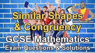 Similar Shapes and Congruency  GCSE Maths Exam Questions incl similar volumes congruent triangles [upl. by Acnairb]