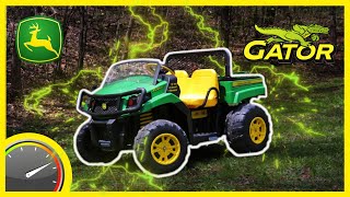 John Deere Ride On Toys  John Deere Gator Peg Perego XUV 12Volt TEST DRIVE [upl. by Hulbert]