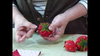 Strawberry Pin Cushion  How Delicious  Quilting Tips amp Techniques 041 [upl. by Ennayar]