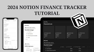 2024 Notion Tutorial How to Use a Budget Tracker to Reach Your Financial Goals  template [upl. by Siderf]