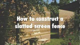 How to construct a slatted screen horizontal fence [upl. by Nadya]