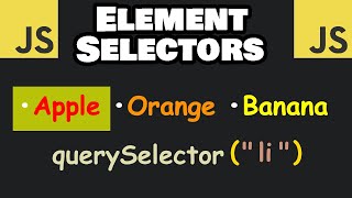 Learn JavaScript ELEMENT SELECTORS easy 📑 [upl. by Anahgem]