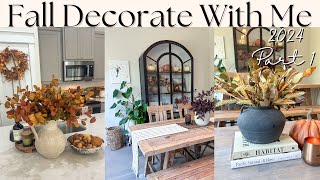 FALL DECORATE WITH ME 2024  Fall Decor Ideas  Fall Living Room and Kitchen Decor  Cozy Fall Decor [upl. by Kristof706]