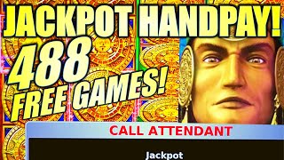 ★JACKPOT HANDPAY★ 488 FREE GAMES TRIGGER 😍 MAYAN CHIEF BOOSTED GREAT STACKS Slot Machine KONAMI [upl. by Anderea]