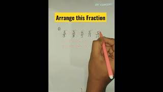 Arrange the fraction in descending or ascending order WITH TRICK  HV Concept mathtricks fraction [upl. by Charita793]