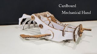 How to make Mechanical Robotic Hand From Cardboard [upl. by Nohsram]