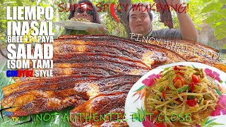 DABEST COMBINATION MUST TRY  EASY LIEMPO INASAL RECIPE  THAI GREEN PAPAYA SALADSOM TAM MUKBANG [upl. by Sirhc778]