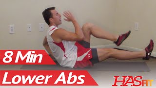 8 Minutes Lower Ab Workout  HASfits Lower Abdominal Exercises  Work Out Lower Abs [upl. by Spitzer588]