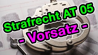 Strafrecht AT 05  Subjektiver Tatbestand  Vorsatz und Fahrlässigkeit [upl. by Coonan]