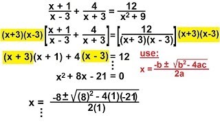 PreCalculus  Algebra Fundamental Review 19 of 80 Solving Quadratic Eqns Fractions Ex 2 [upl. by Hanforrd]