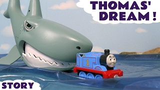 Thomas amp Friends Thomas Dream Story With Sharks and Piranhas [upl. by Lupita]