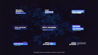 Premiere Pro Template Modern Minimal LowerThirds [upl. by Enilrae920]