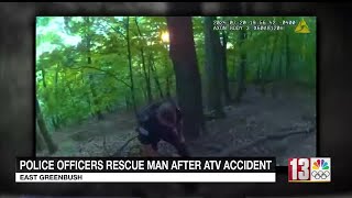 East Greenbush police officers rescue man after ATV accident [upl. by Okun219]