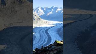 Aletsch Glacier is the largest in Switzerland travelandphotography swisslandscapes swissnature [upl. by Gravante]