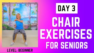 30 min Chair Exercises for Seniors  Cardio Posture amp Flexibility  Day 3 [upl. by Smith410]