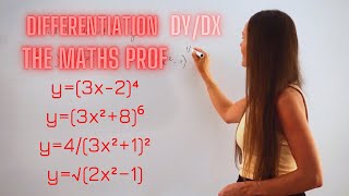 The Maths Prof Differentiation Chain Rule eg y3x2⁴ [upl. by Syxela]