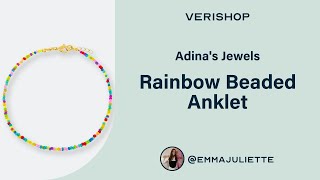 Adinas Jewels Rainbow Beaded Anklet Review [upl. by Norman]