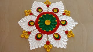 Simple rangoli designDiwali rangoli design Navaratri rangoli Rangoli designs [upl. by Ellwood]