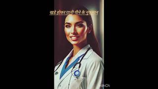 खडे होकर पानी पीने के नुकसानhealthtips healthadvice [upl. by Noremac]