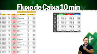 Fluxo de Caixa no Excel em 10 min com Análises Mensais de Entradas e Saídas [upl. by Dianne11]